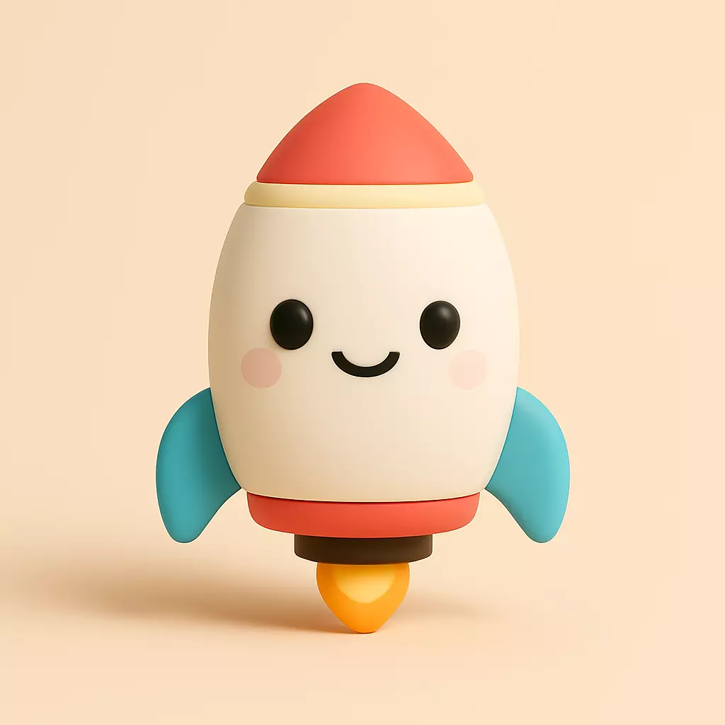 Cute Rocket Capsule Buddy 3D print model