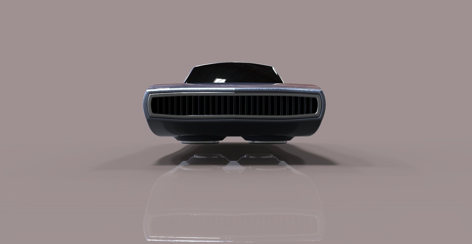 Flying Dodge Charger 3D model_5