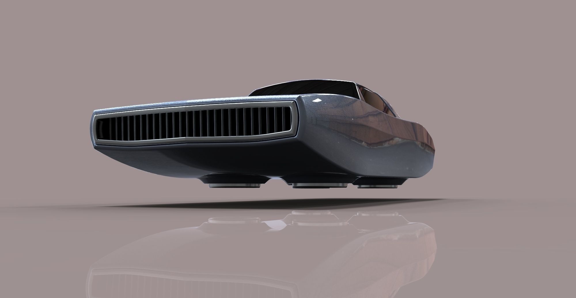 Flying Dodge Charger 3D model_14