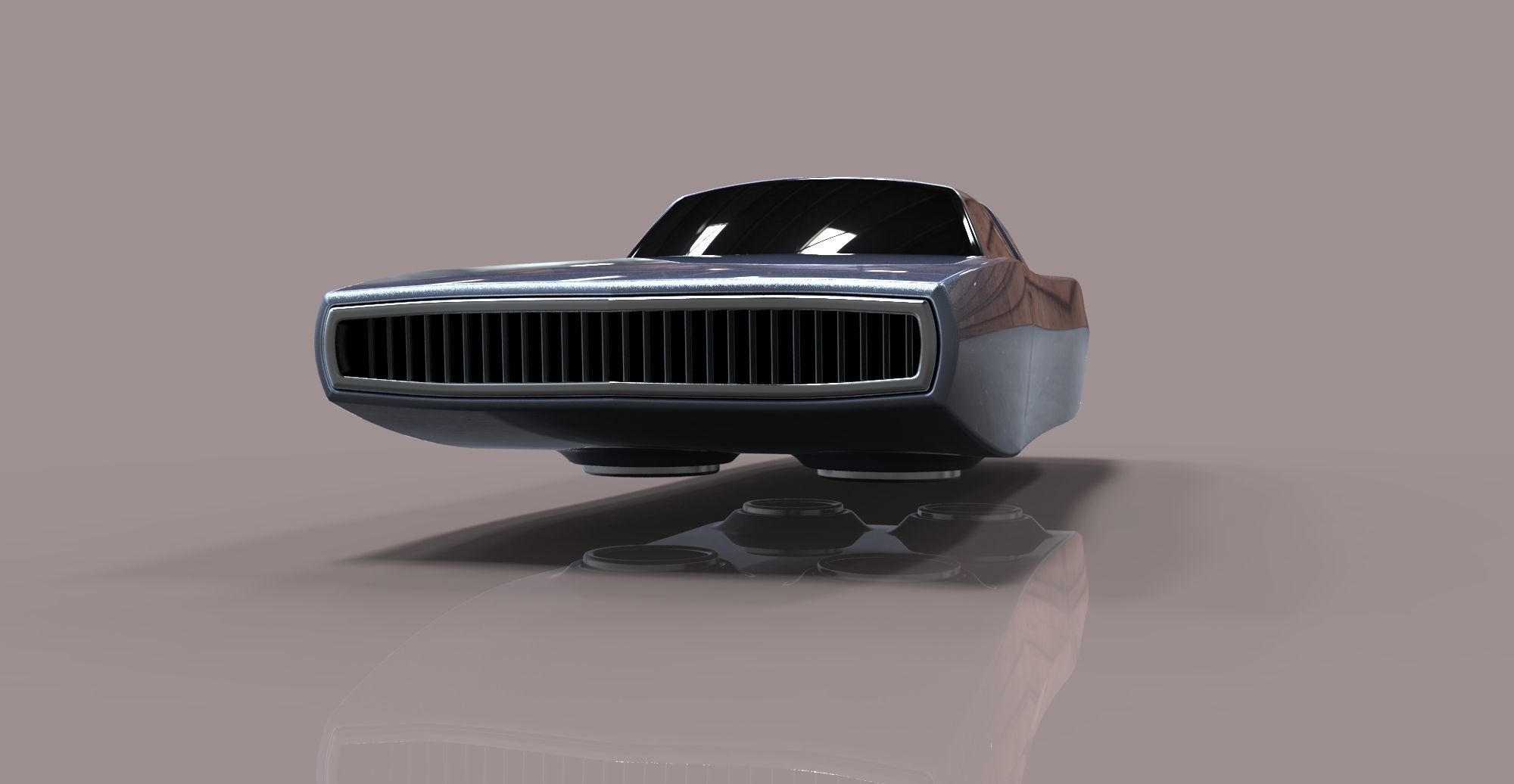 Flying Dodge Charger 3D model_3