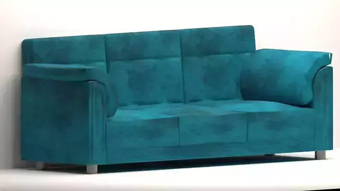 Realistic Modern Sofa 3D Model