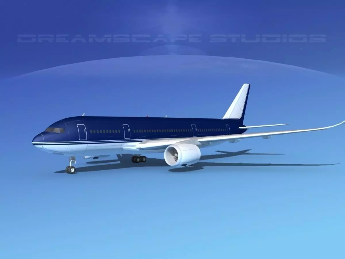 Airbus A350-800 Corporate 3 3D model_0