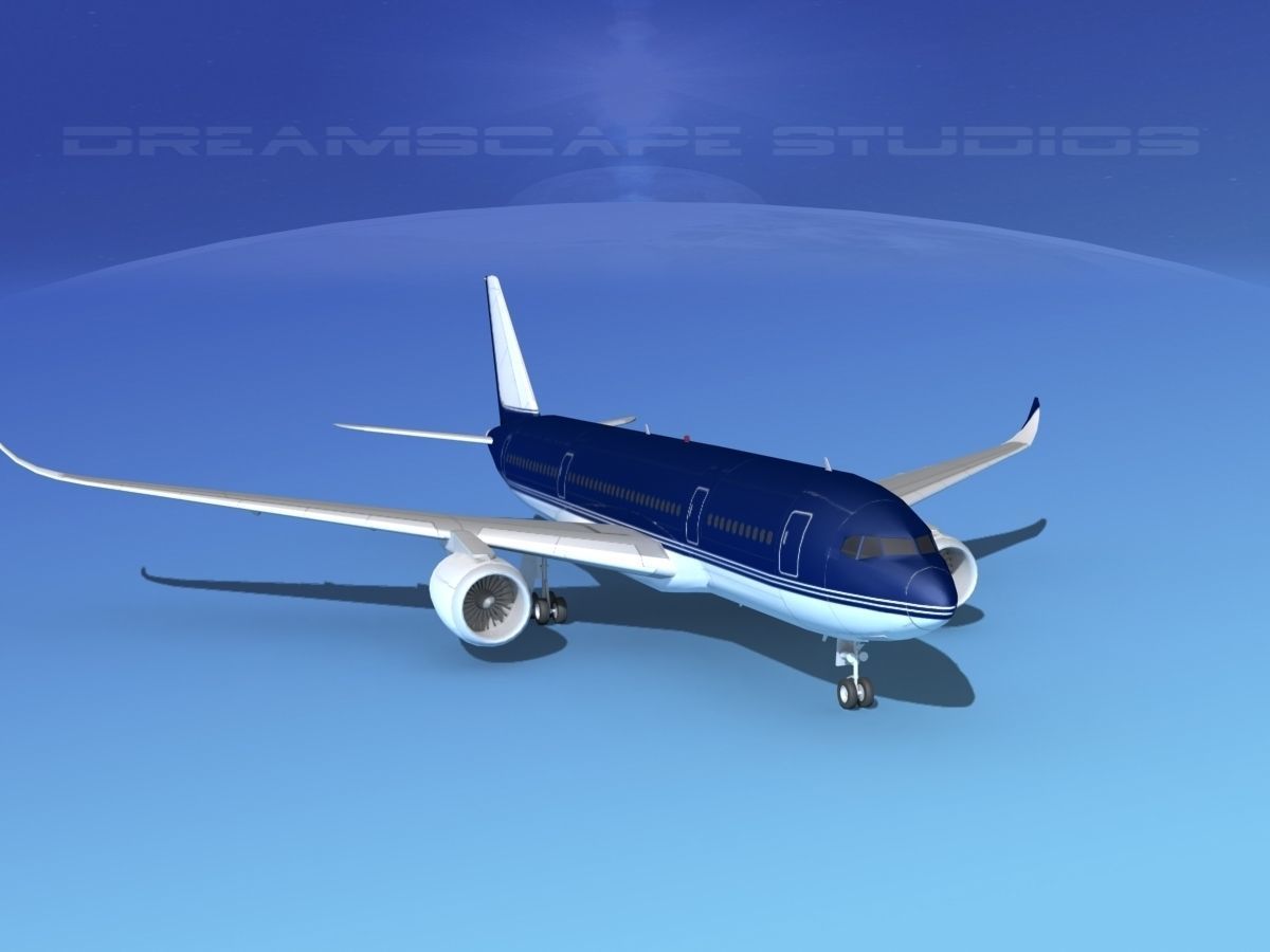 Airbus A350-800 Corporate 3 3D model_2