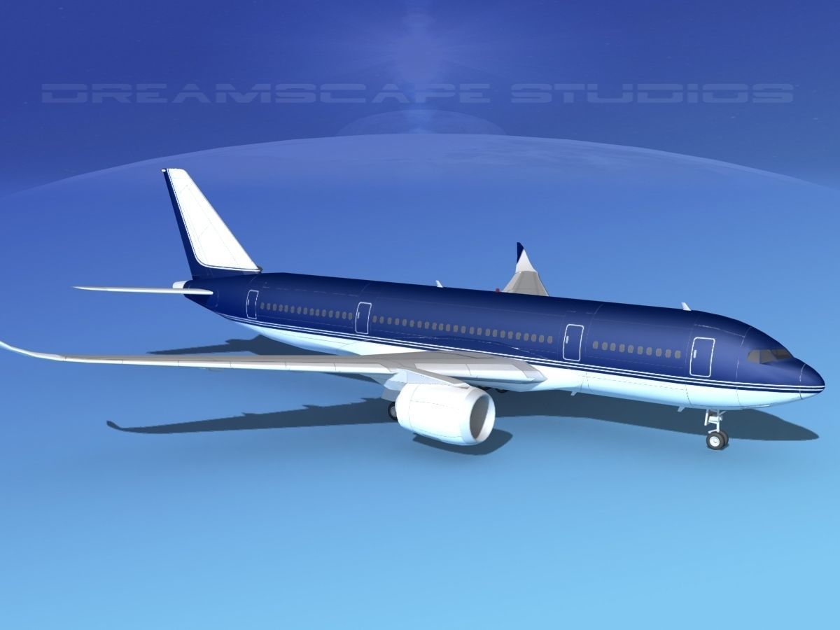Airbus A350-800 Corporate 3 3D model_3