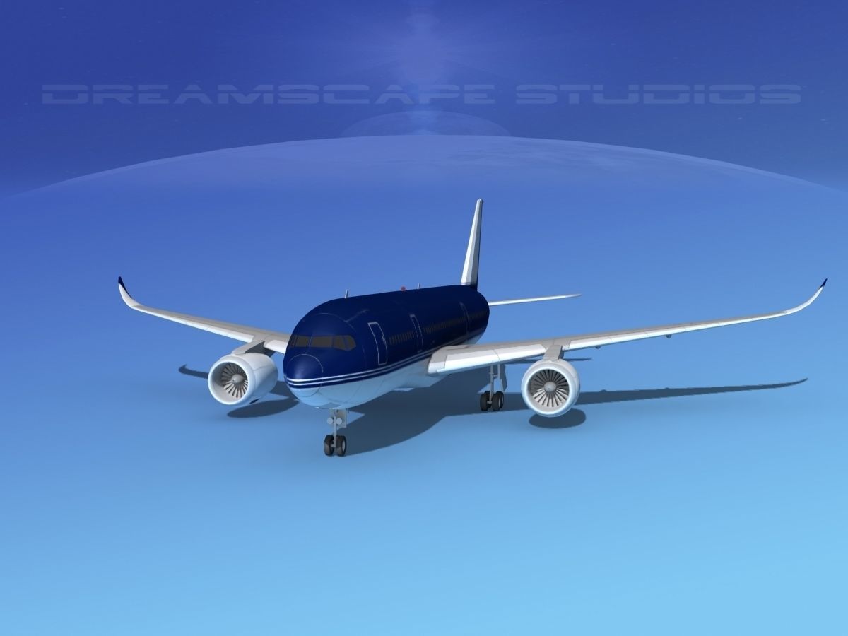 Airbus A350-800 Corporate 3 3D model_1