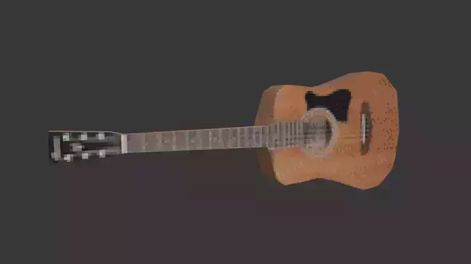 PSX - PS1 - Guitar - Low Poly