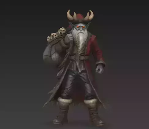 Demon Santa - Dark Christmas Character 3D Model