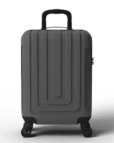 Matte Vertical Ribbed Hard-Shell Spinner Luggage