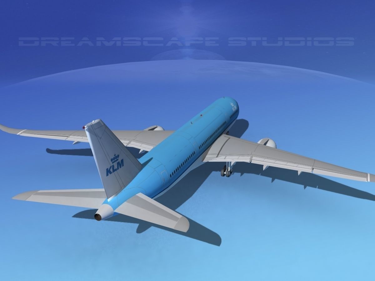 Airbus A350-800 KLM 3D model_6
