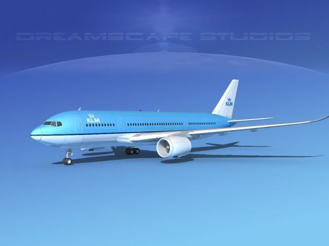 Airbus A350-800 KLM 3D model
