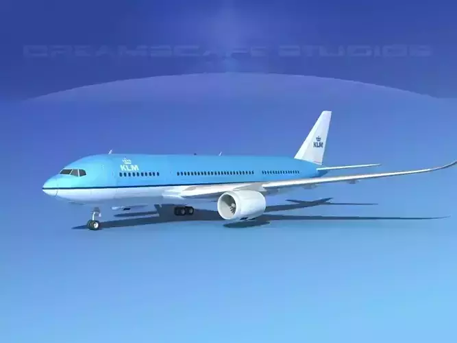 Airbus A350-800 KLM 3D model