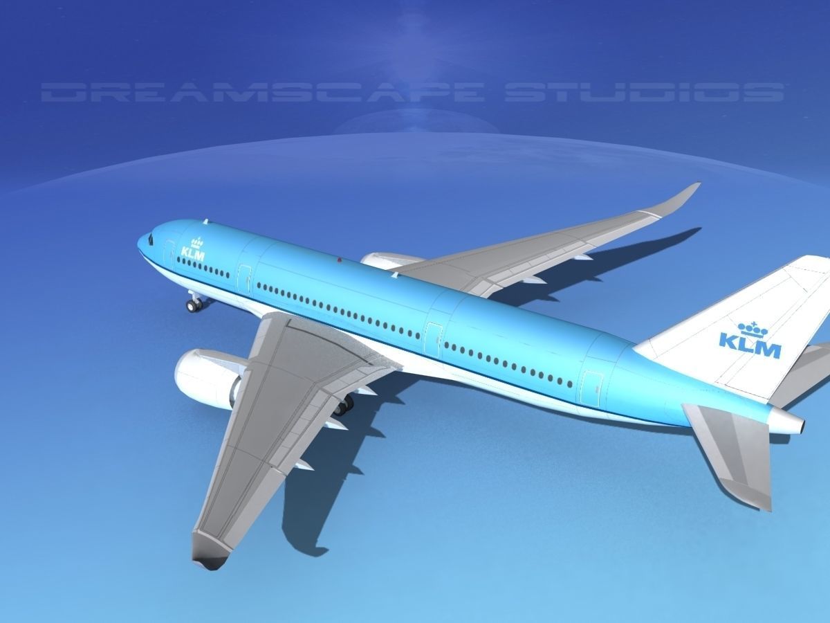 Airbus A350-800 KLM 3D model_8