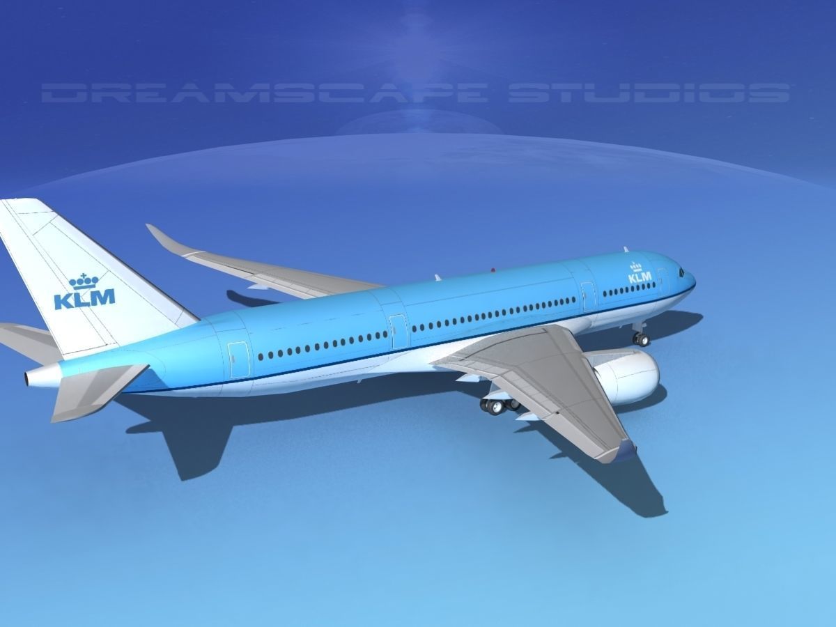 Airbus A350-800 KLM 3D model_5