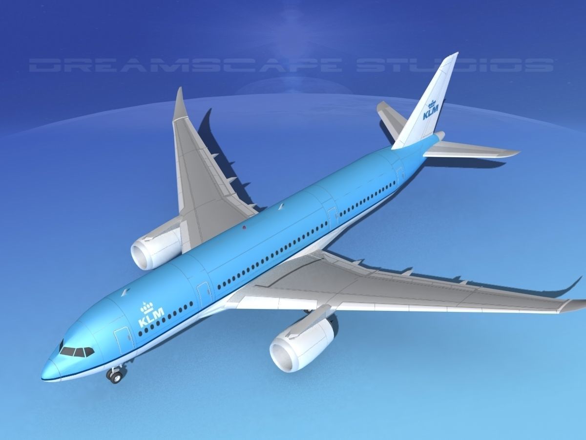 Airbus A350-800 KLM 3D model_10