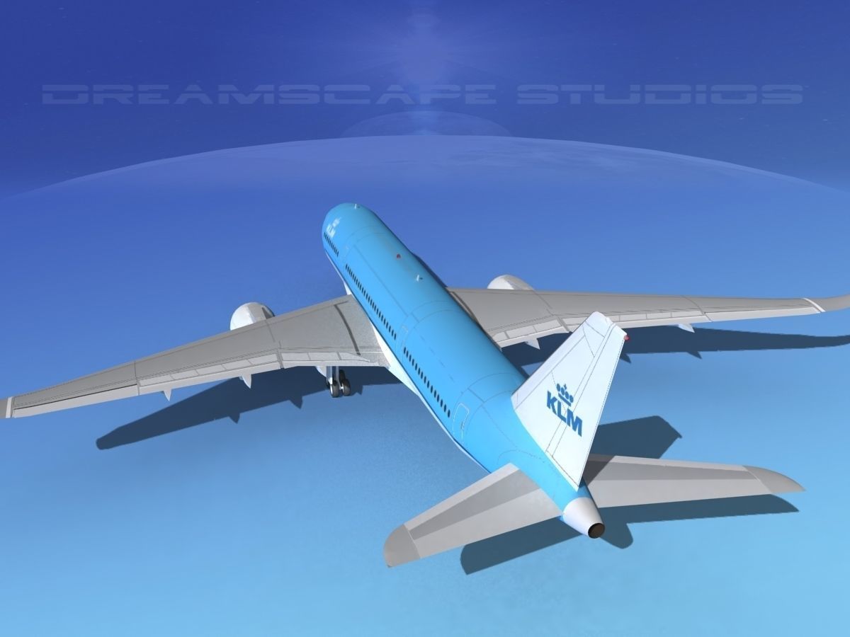 Airbus A350-800 KLM 3D model_7
