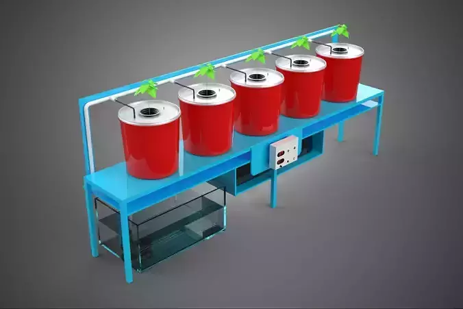 IOT SMART CONTROL DUTCH BUCKET HYDROPONIC SYSTEM SETUP PLANT POT