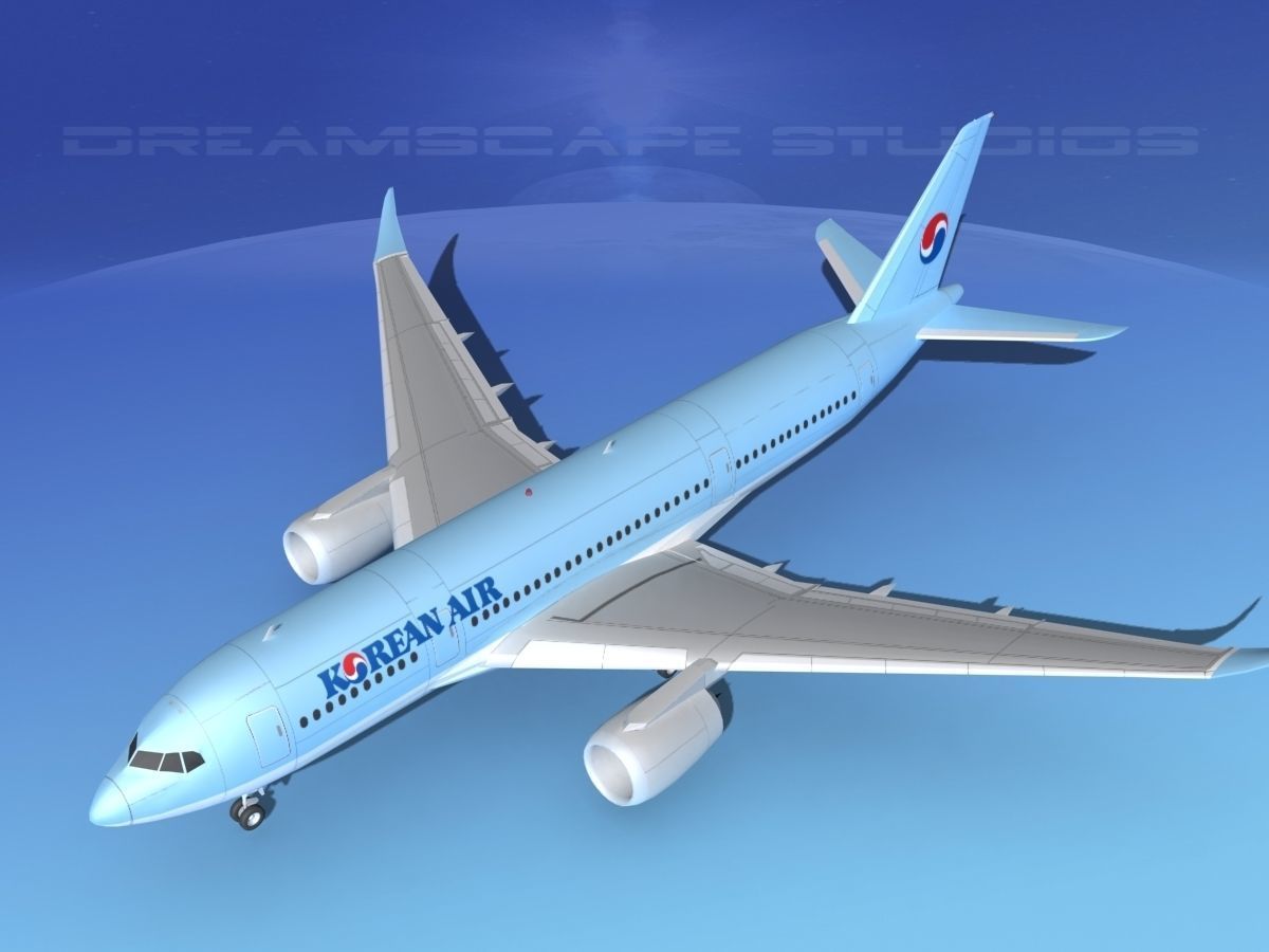 Airbus A350-800 Korean Air 3D model_10