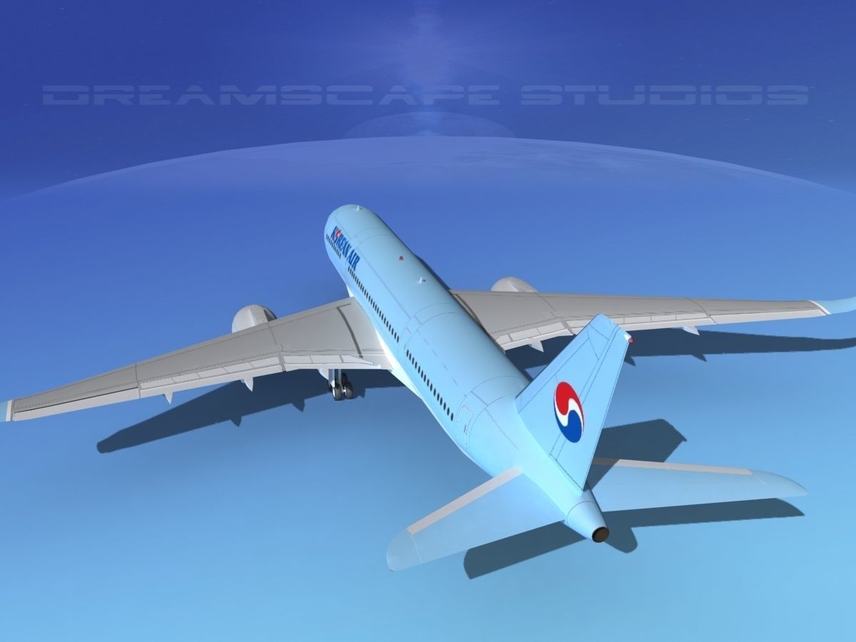 Airbus A350-800 Korean Air 3D model_7