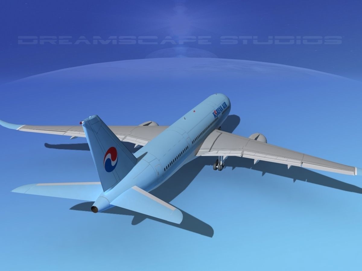Airbus A350-800 Korean Air 3D model_6
