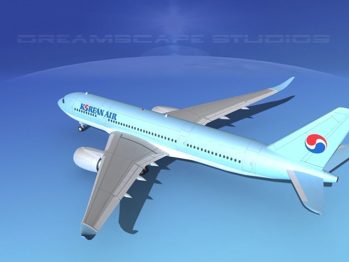Airbus A350-800 Korean Air 3D model_8