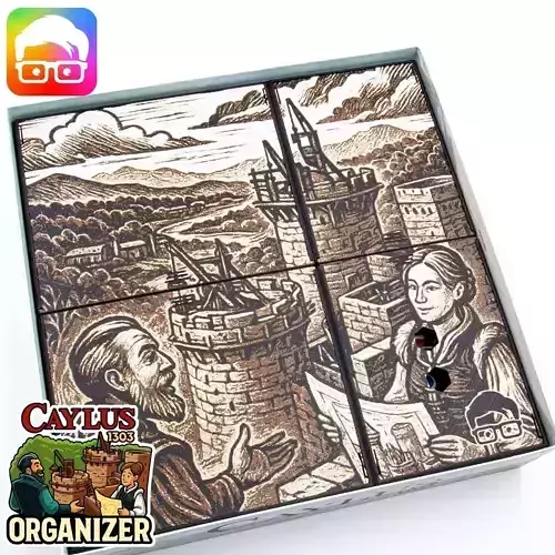 Caylus 1303 boardgame organizer by ammedia3d