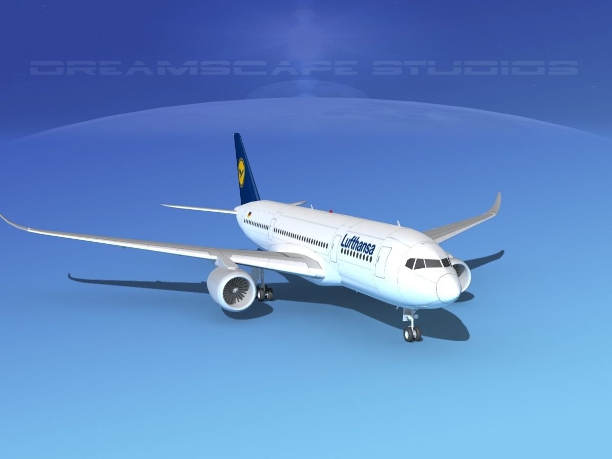 Airbus A350-800 Lufthansa 3D model_2