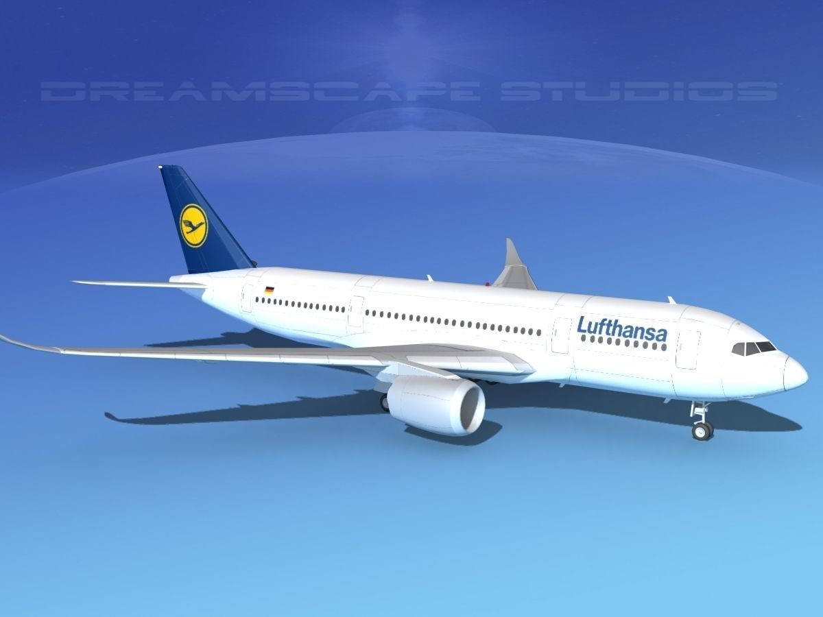 Airbus A350-800 Lufthansa 3D model_3