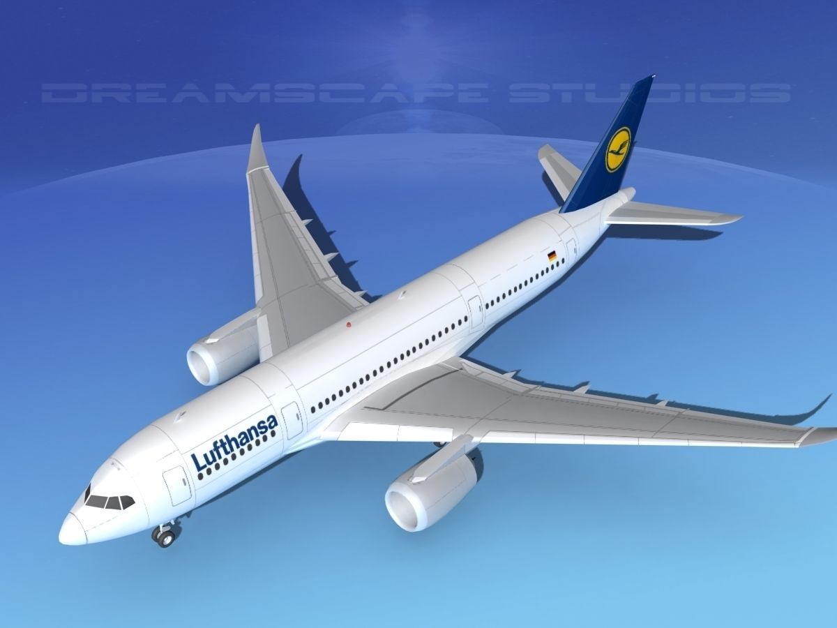 Airbus A350-800 Lufthansa 3D model_10