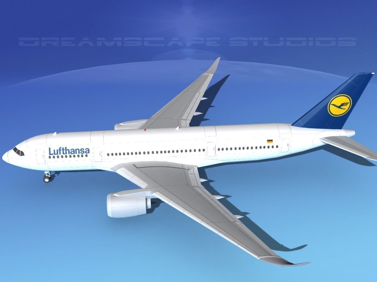 Airbus A350-800 Lufthansa 3D model_9