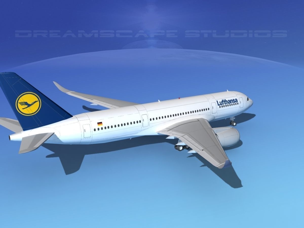 Airbus A350-800 Lufthansa 3D model_5
