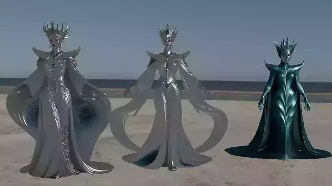 Royal Queens 3D Pack Triple Fantasy Monarchs