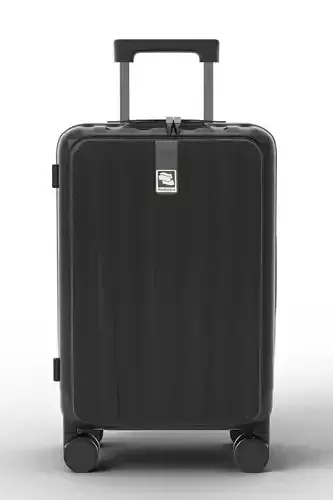Black Glossy Hardshell Carry-On with Extended Handle