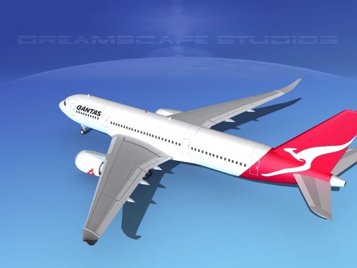 Airbus A350-800 Qantas 3D model_8