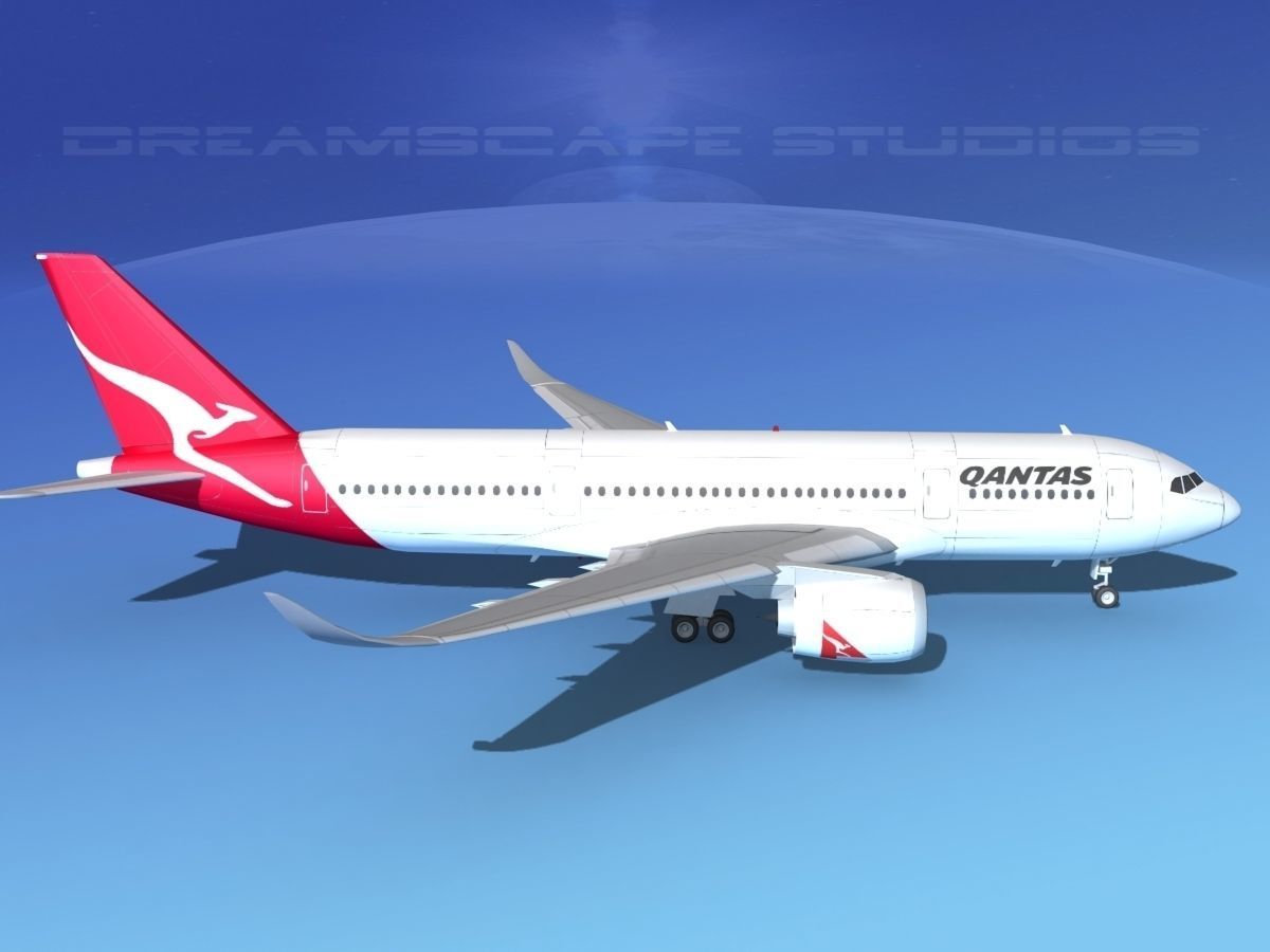 Airbus A350-800 Qantas 3D model_4
