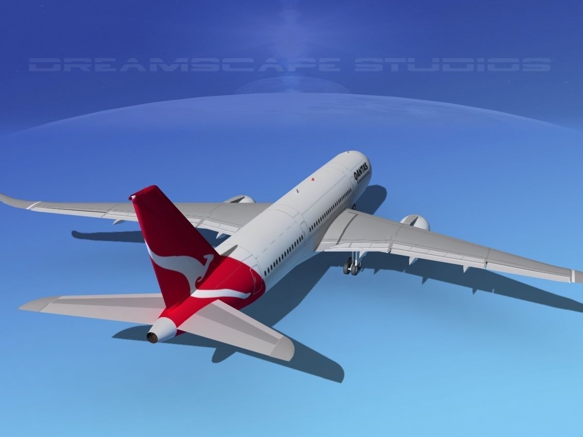 Airbus A350-800 Qantas 3D model_6