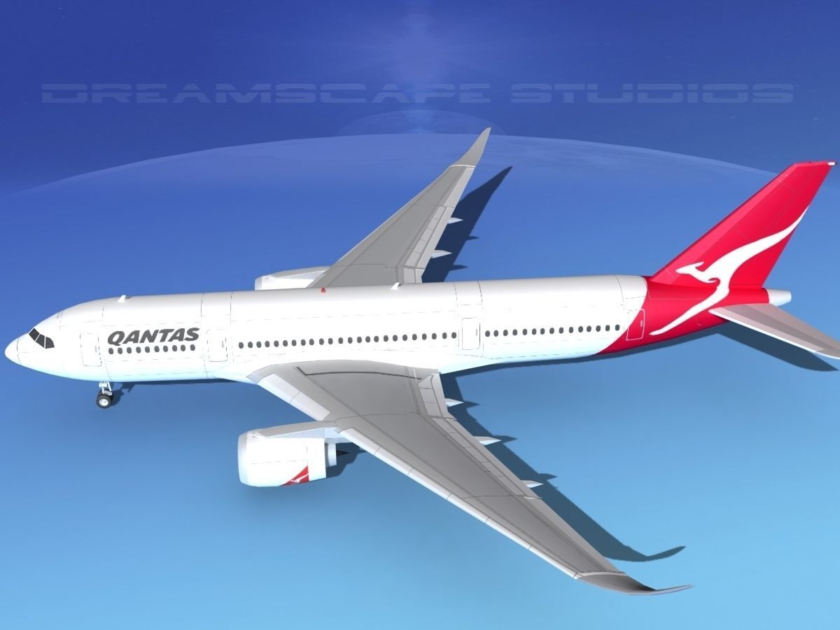 Airbus A350-800 Qantas 3D model_9