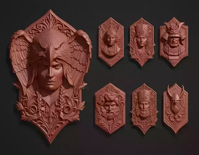 7 Human Face Ornaments
