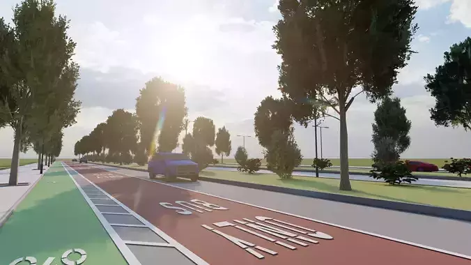 Realistic City Road For Unreal engine 