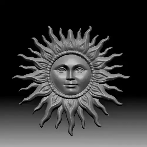 Sun pendant 3D print model
