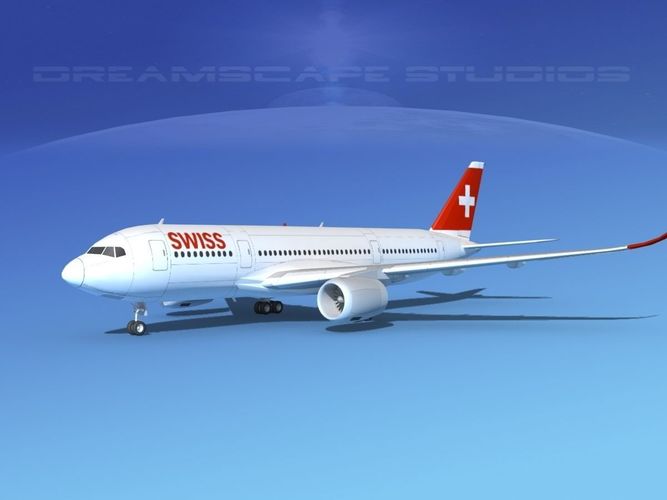 Airbus A350-800 Swissair 3D model