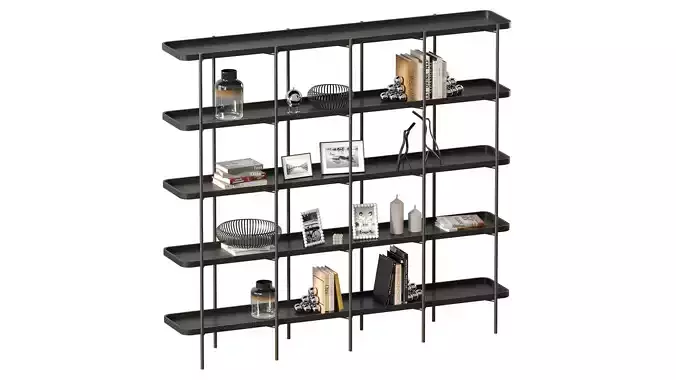 Large Wooden Shelf Unit Renee Westwing Collection