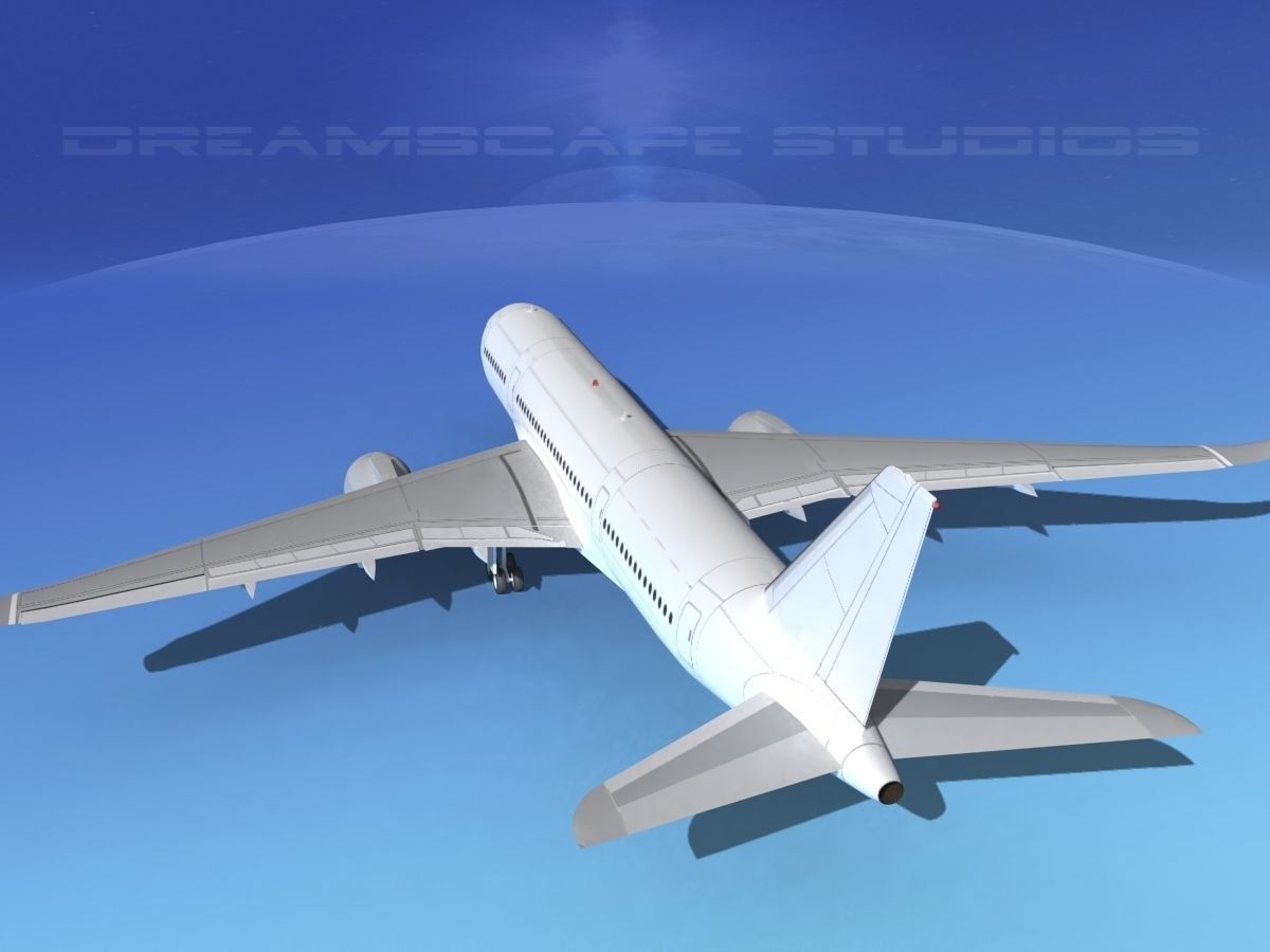 Airbus A350-800 Unmarked 2 3D model_7