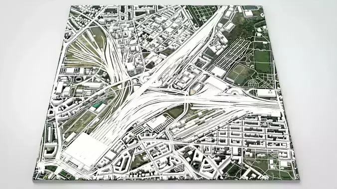 Leipzig Central Railway Station Germany 3D model 2