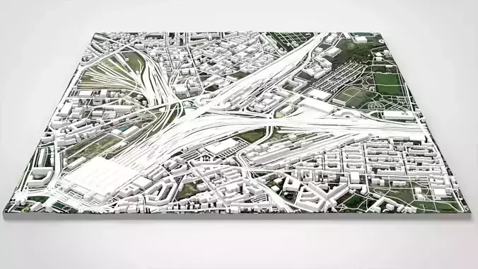 Leipzig Central Railway Station Germany 3D model 6