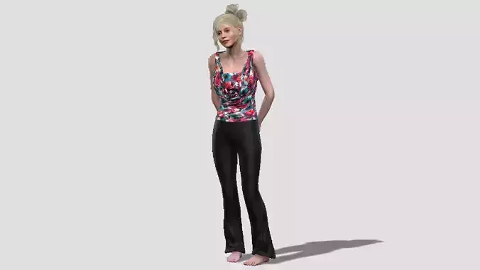 Game Ready beautiful Female Realistic Human Character