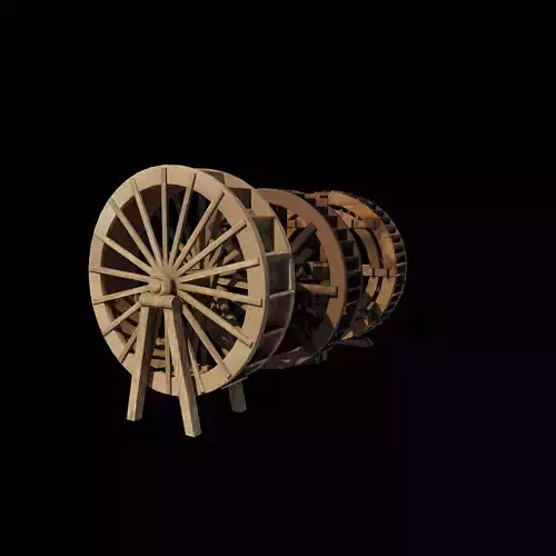 wooden water wheels set 02