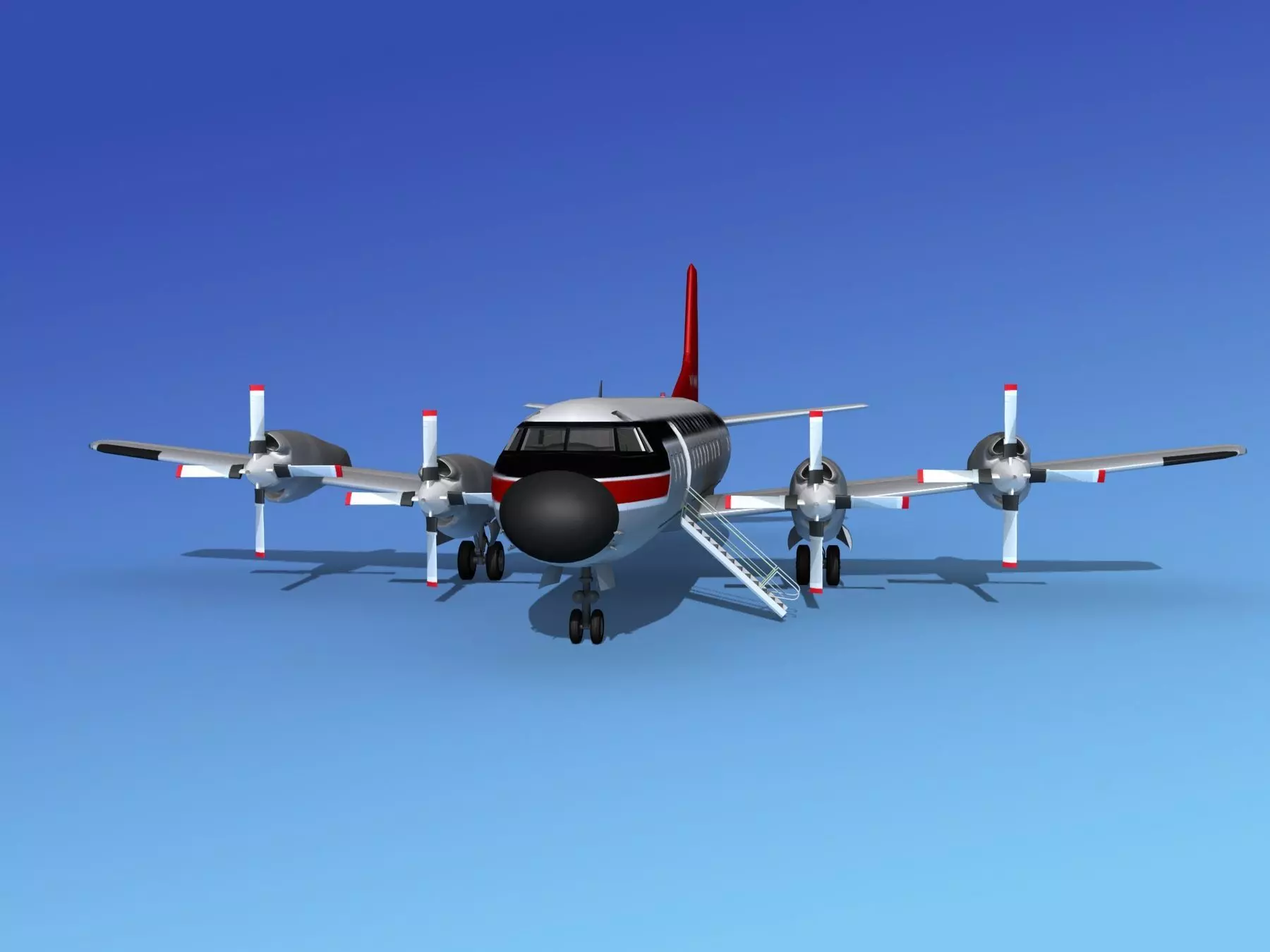 Lockheed L-188 Electra HP Northwest Airlines 3D model_0