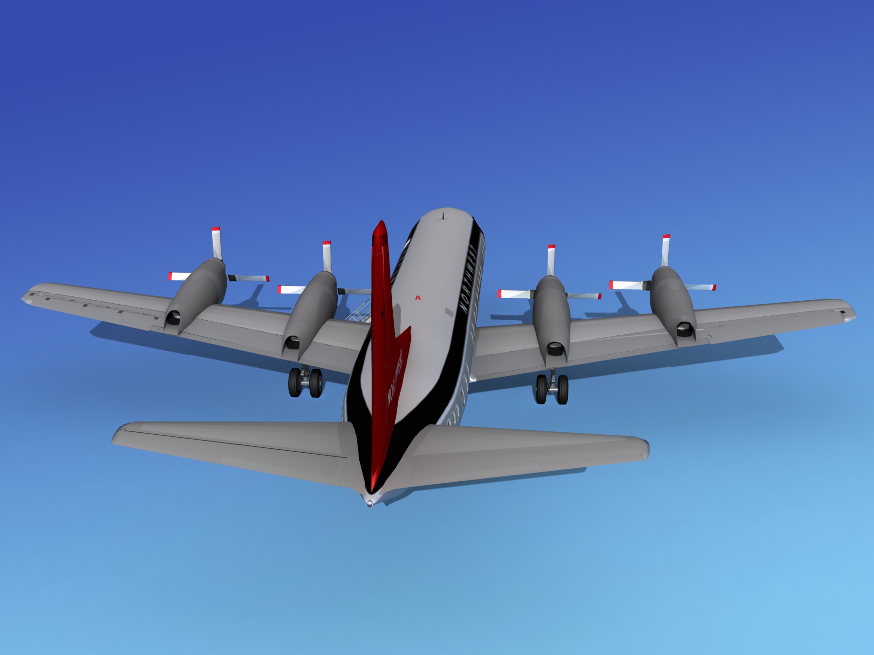 Lockheed L-188 Electra HP Northwest Airlines 3D model_10
