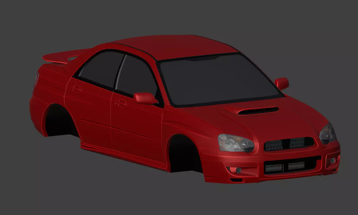 2004 Subaru Impreza Low-poly 3D model