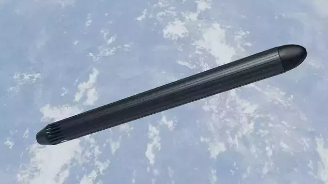 Long Range Low Poly Sci-Fi Cruise Missile